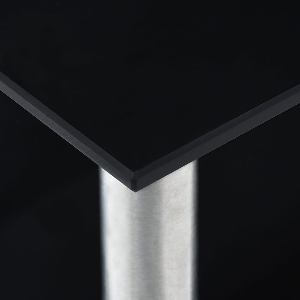 vidaXL Kjøkkenhylle svart 45x16x26 cm herdet glass