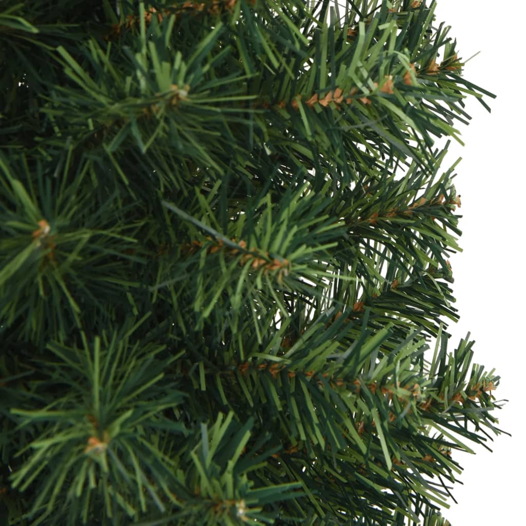 vidaXL Slankt kunstig juletre med stativ grønn 150 cm PVC