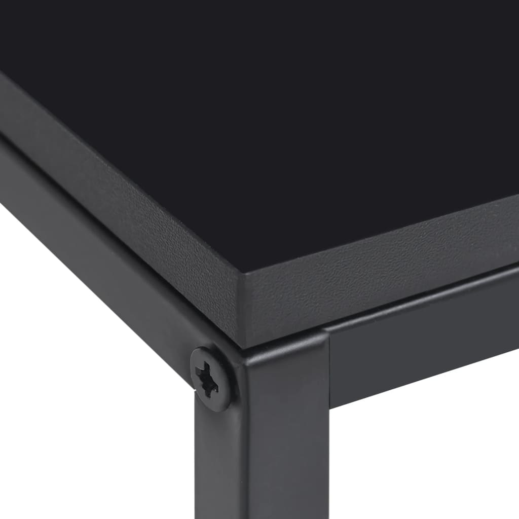 vidaXL Sidebord 2 stk svart stål