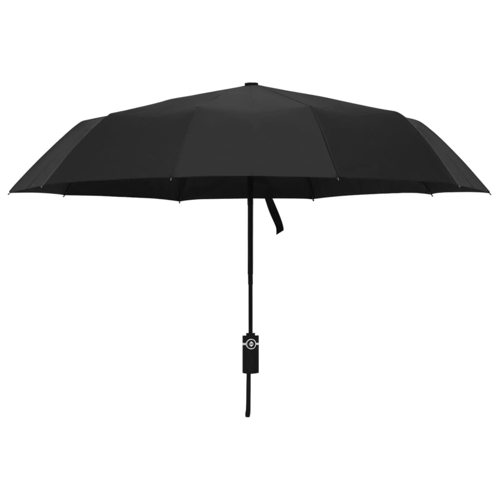 vidaXL Sammenleggbar paraply automatisk svart 104 cm