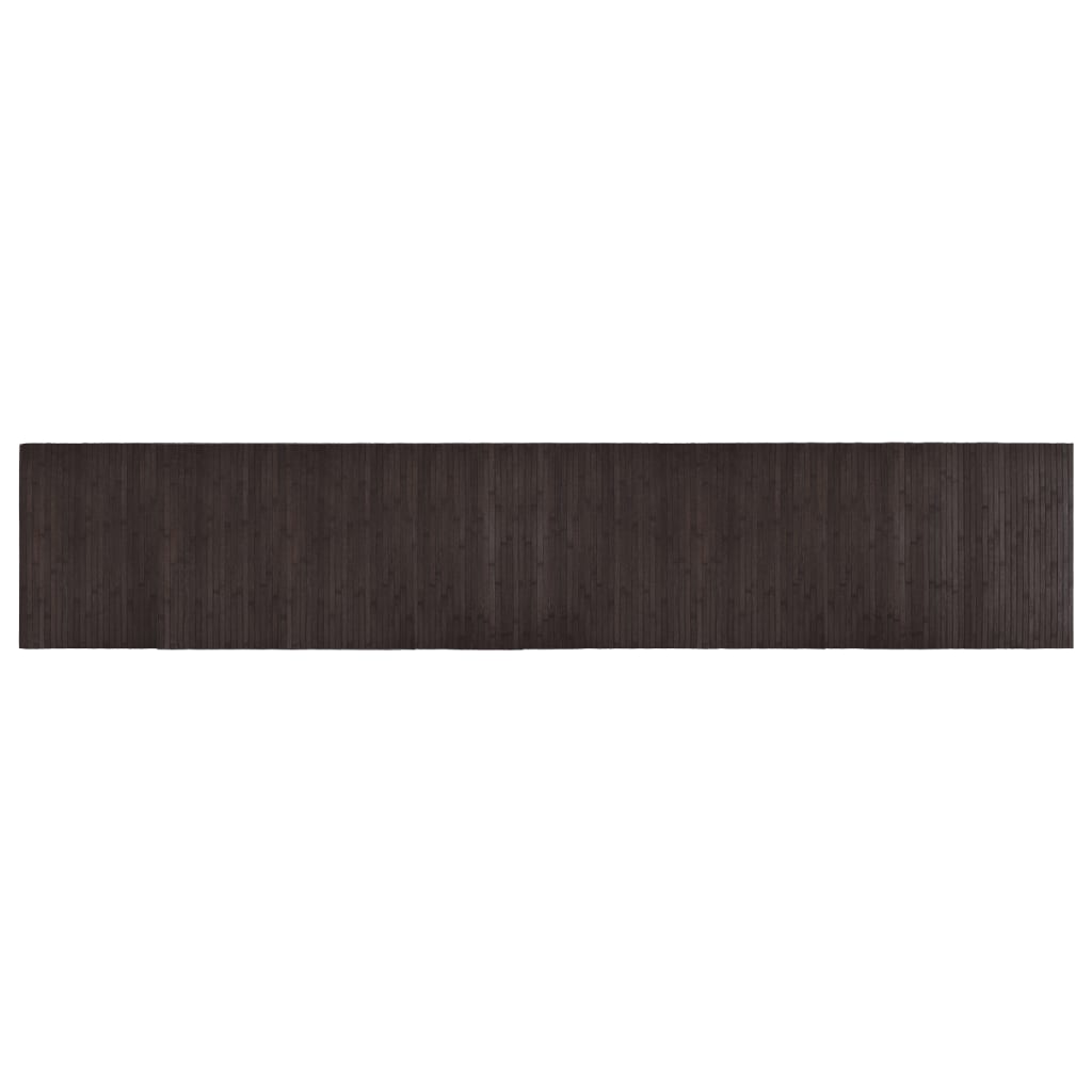 vidaXL Teppe rektangulær mørkebrun 60x300 cm bambus