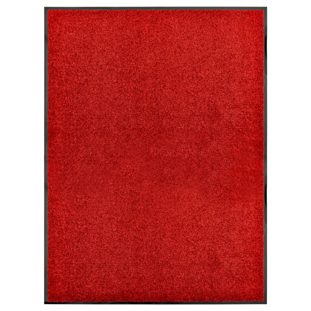 vidaXL Dørmatte vaskbar rød 90x120 cm