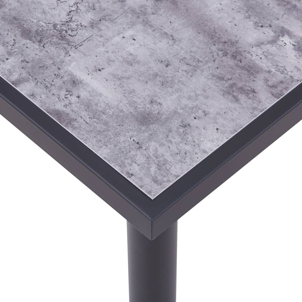 vidaXL Spisebord svart og betonggrå 120x60x75 cm MDF