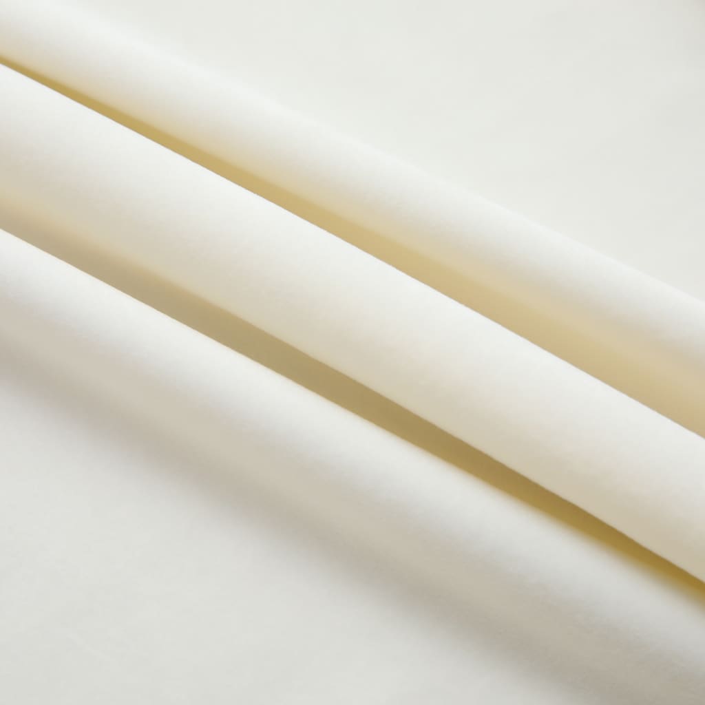 vidaXL Lystette gardiner med kroker 2 stk fløyel beige 140x175 cm