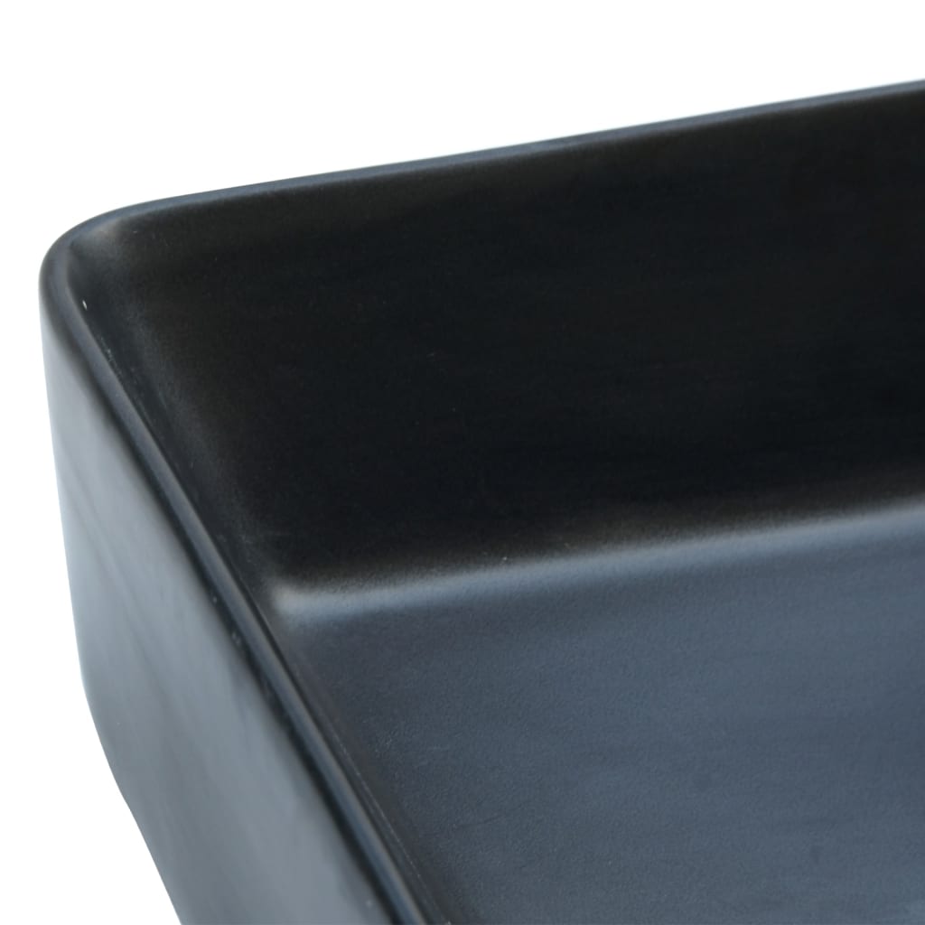 vidaXL Benkeservant svart rektangulær 46x35,5x13 cm keramikk