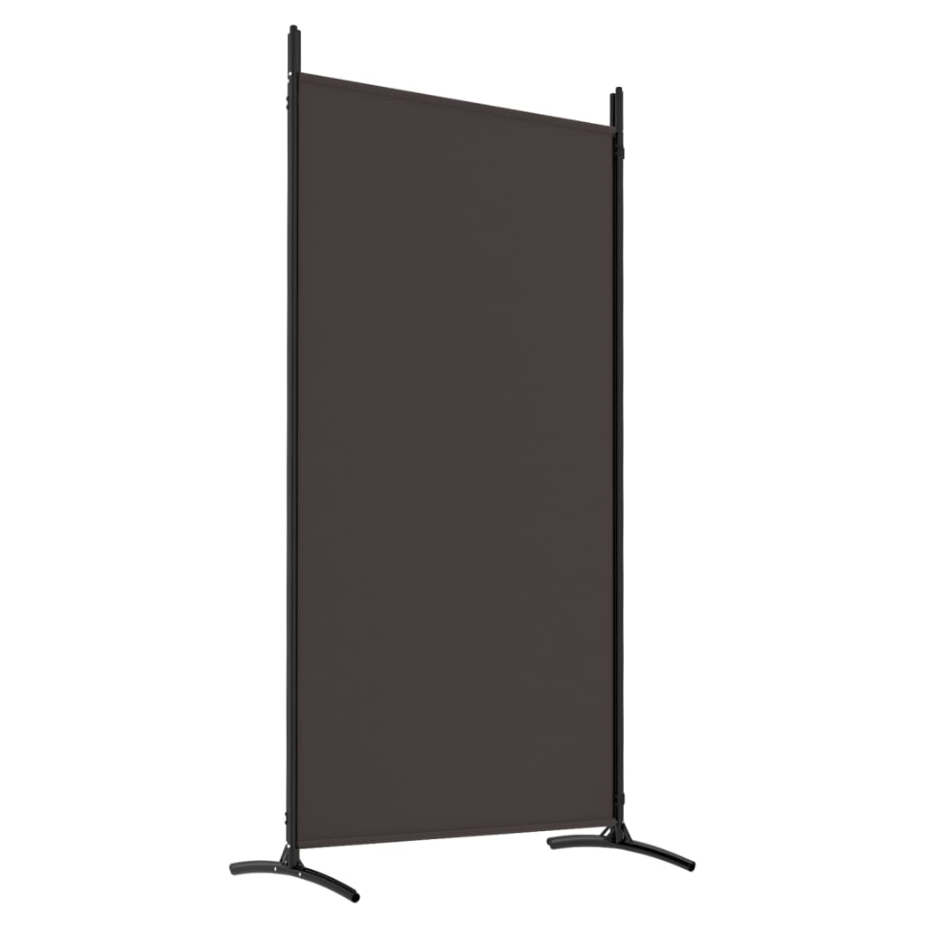 vidaXL Romdeler 4 paneler brun 346x180 cm stoff