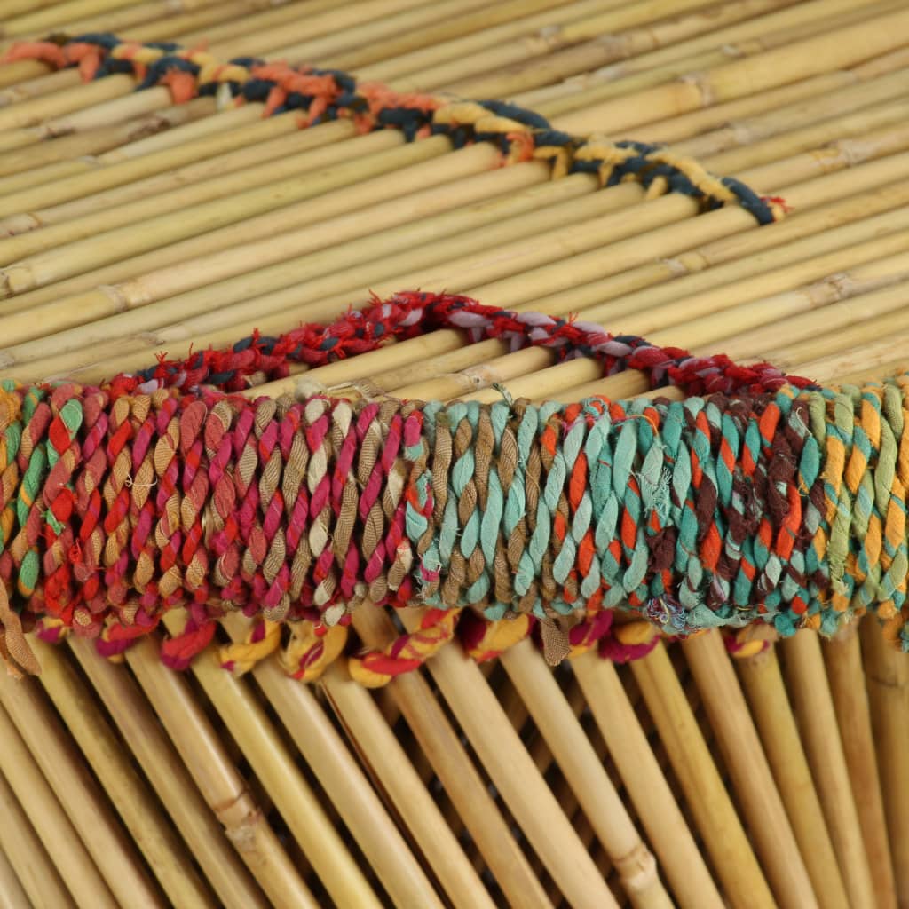 vidaXL Salongbord bambus med Chindidetaljer flerfarget