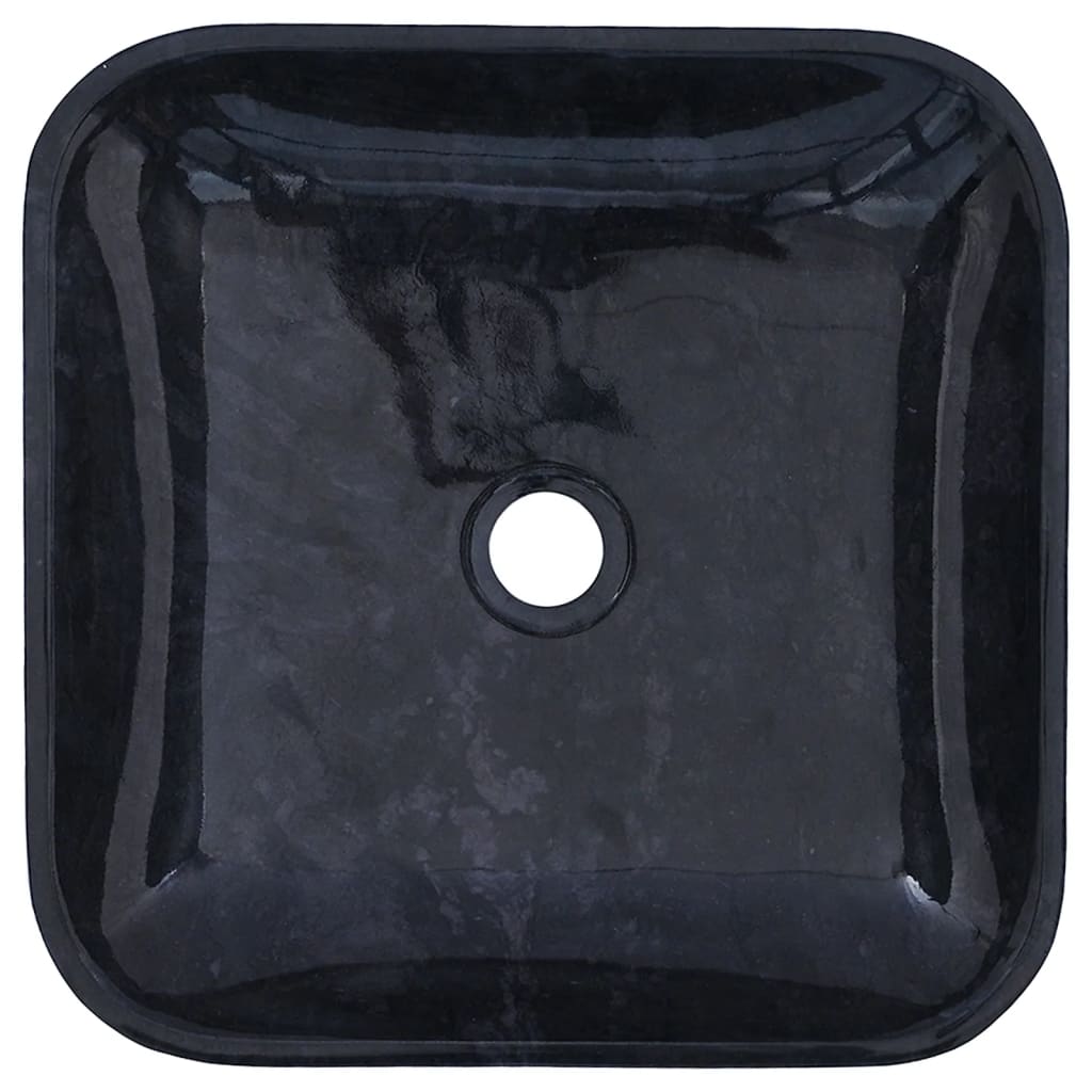 vidaXL Vask 40x40x10 cm marmor svart