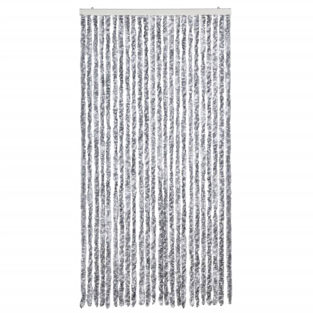 vidaXL Fluegardin hvit og grå 100x230 cm chenille