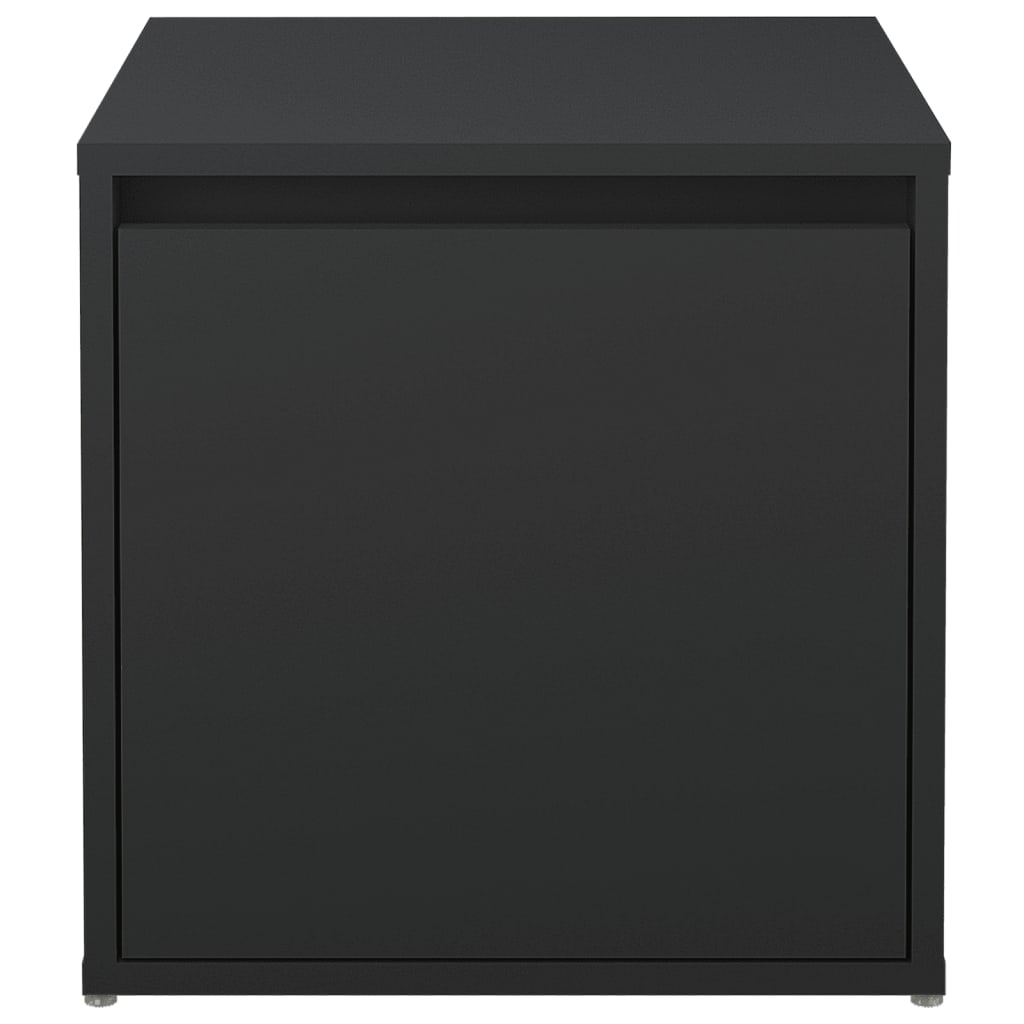 vidaXL Oppbevaringsskap svart 40,5x40x40 cm konstruert tre