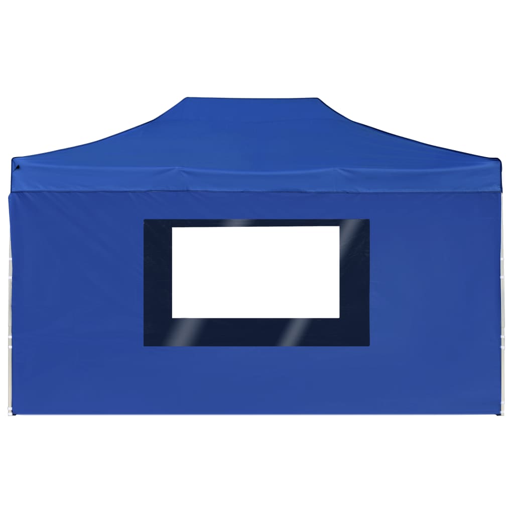 vidaXL Profesjonelt foldbart festtelt med vegger aluminium 4,5x3 m blå