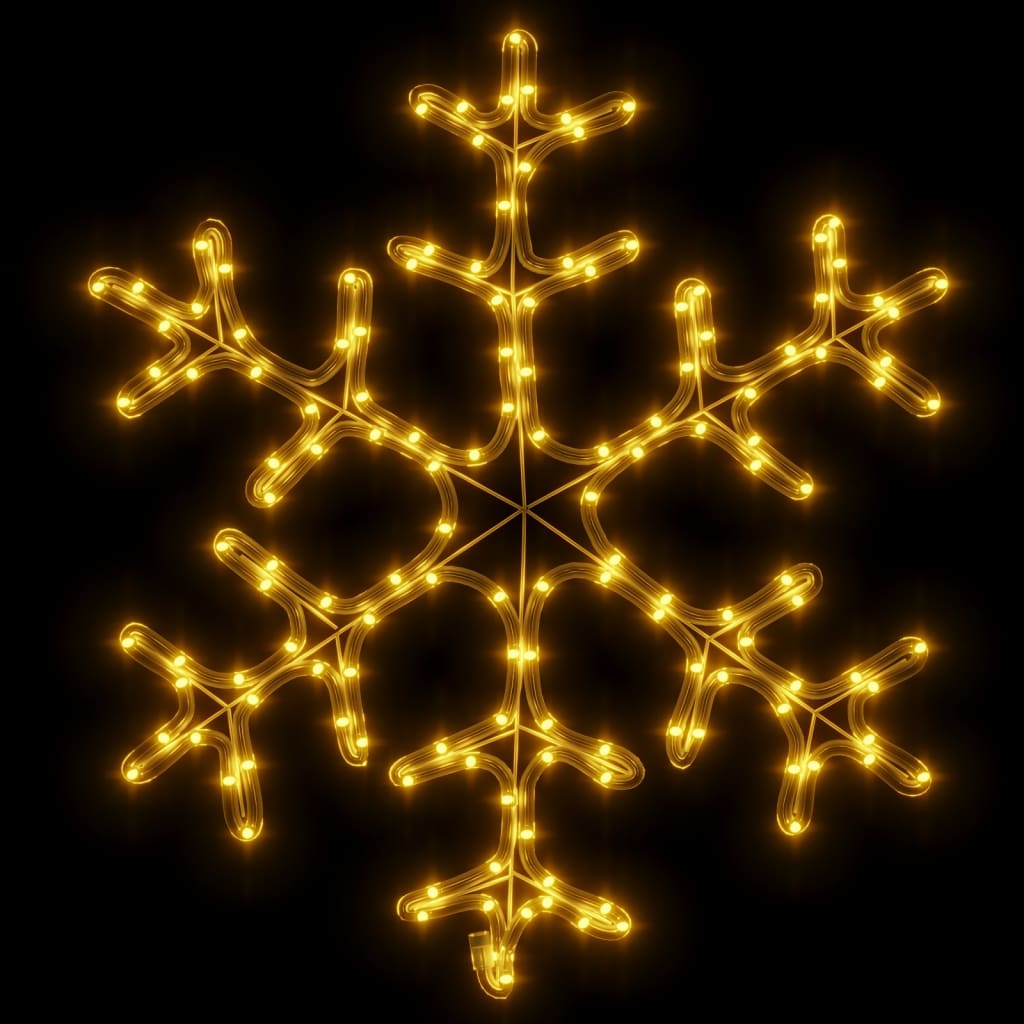 vidaXL Julesnøfnuggfigur med 144 lysdioder varmhvit 59x59 cm