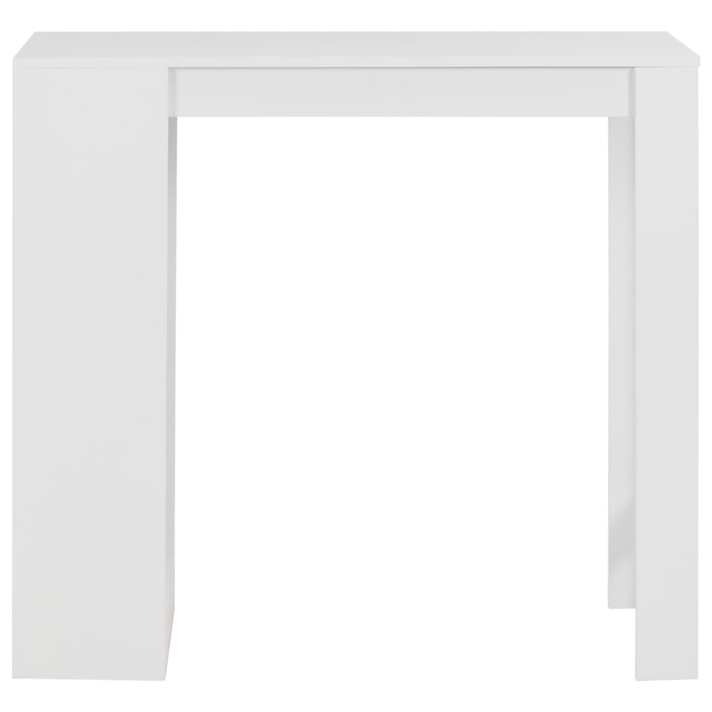 vidaXL Barbord med hylle hvit 110x50x103 cm