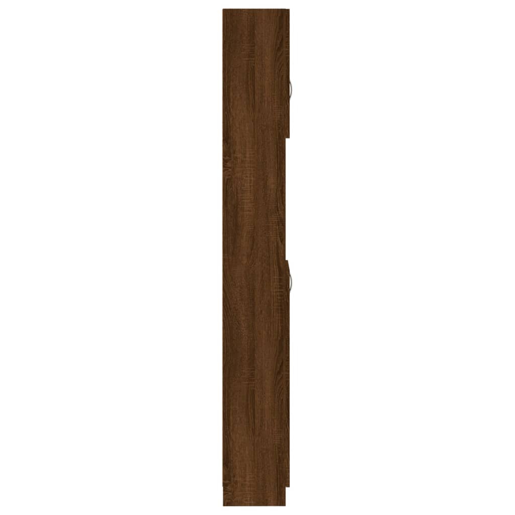 vidaXL Baderomsskap brun eik 32x25,5x190 cm konstruert tre