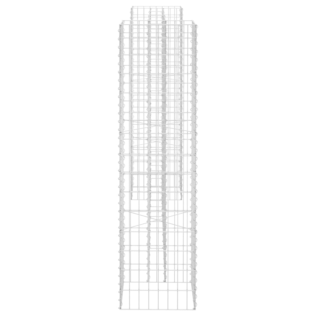 vidaXL Gabion plantekasse H-formet ståltråd 260x40x150 cm