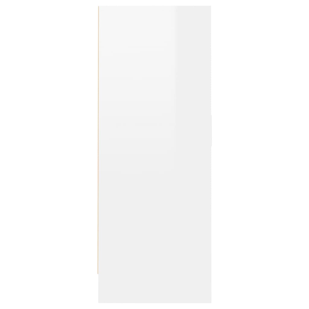 vidaXL Skoskap høyglans hvit 60x35x92 cm sponplate