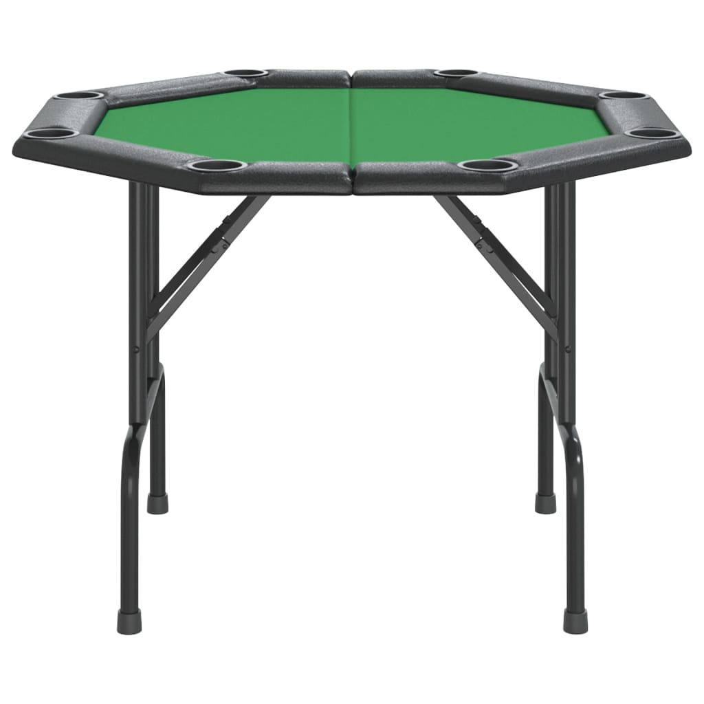 vidaXL Pokerbord sammenleggbart 8 spillere grønn 108x108x75 cm