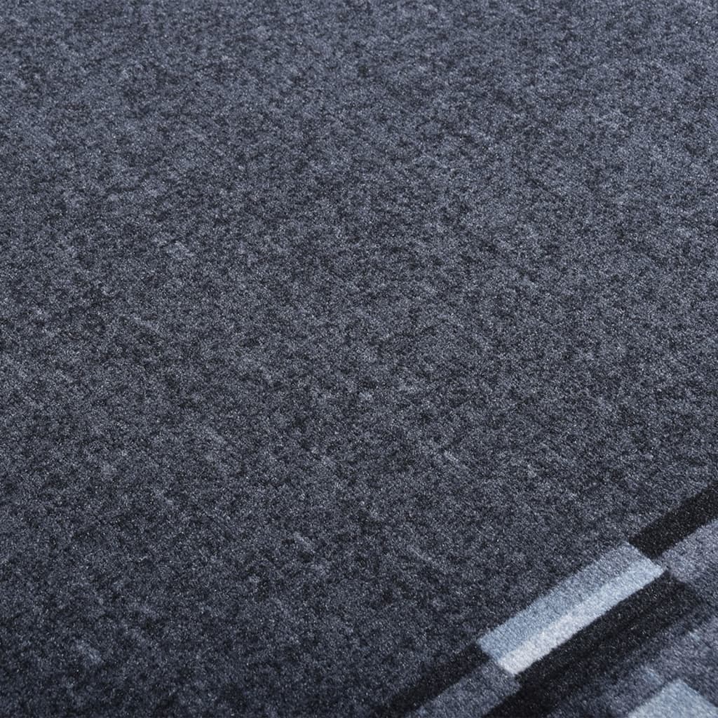 vidaXL Teppeløper 100x350 cm antrasitt sklisikker