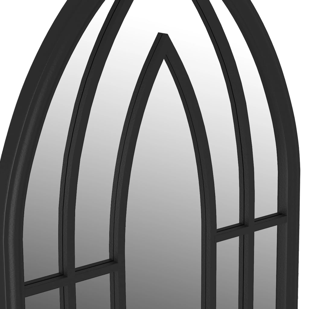 vidaXL Hagespeil svart 100x45 cm for utendørs bruk jern