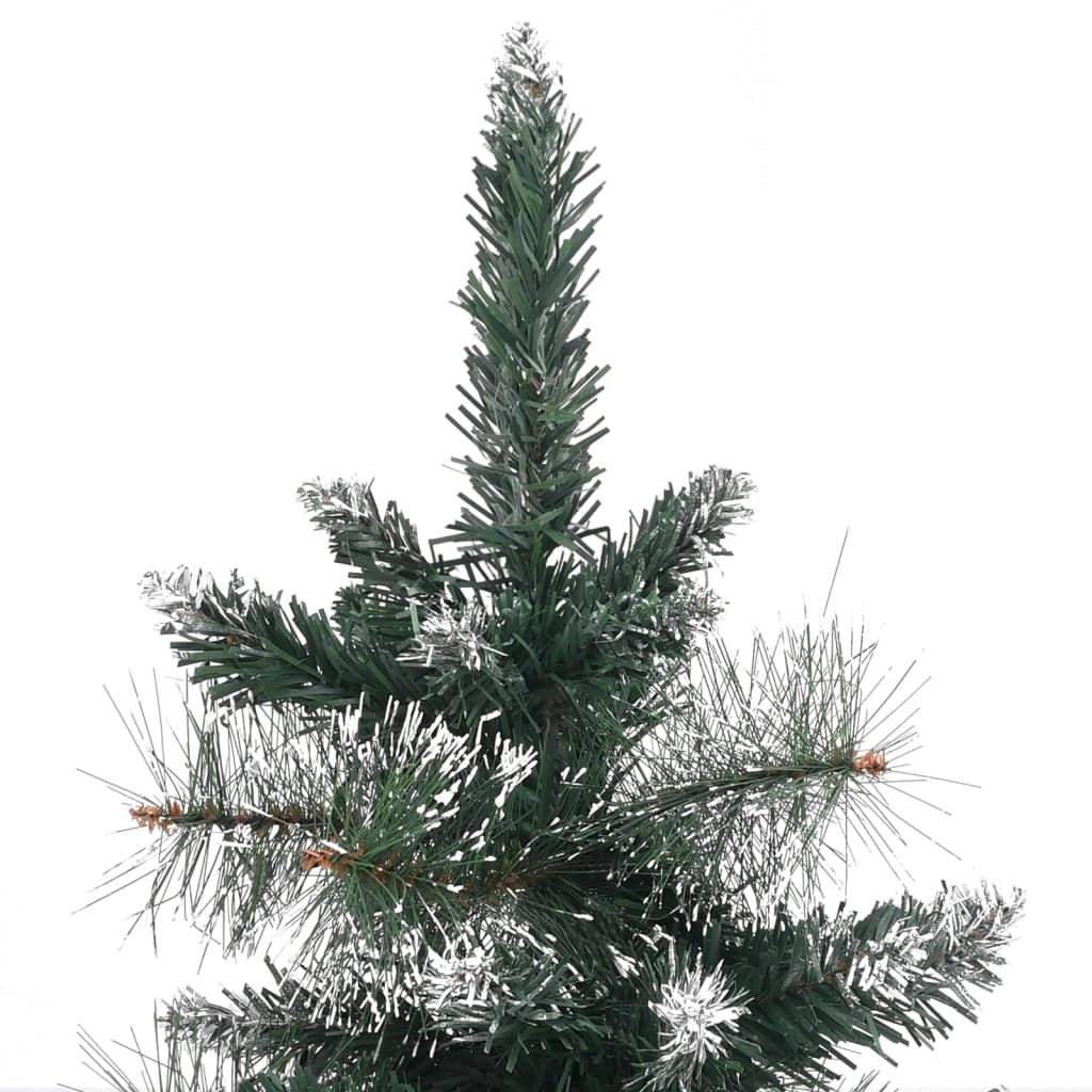 vidaXL Kunstig juletre med stativ grønn og hvit 60 cm PVC