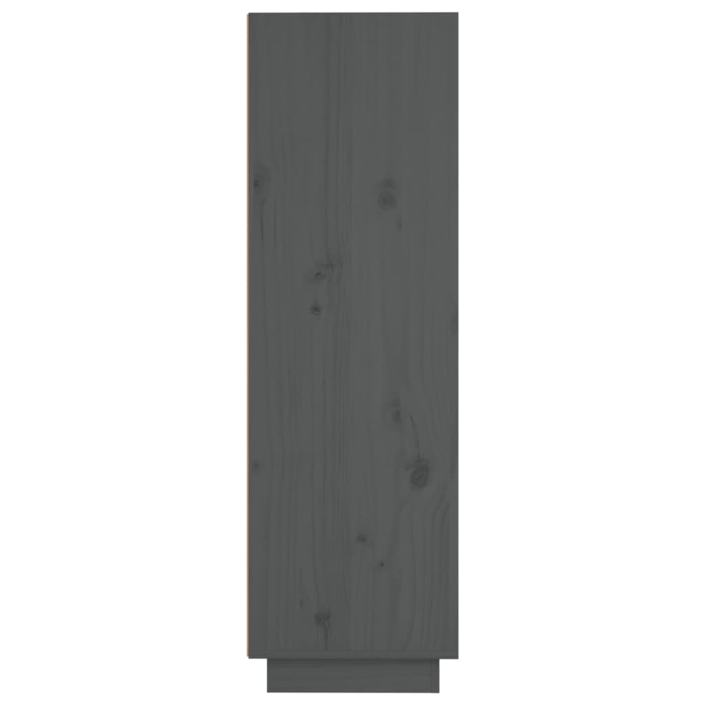 vidaXL Highboard grå 37x34x110 cm heltre furu