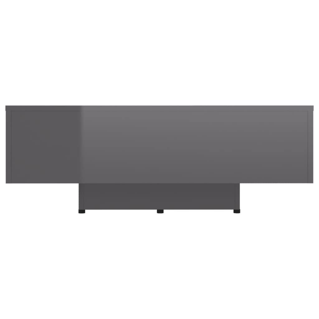 vidaXL Salongbord høyglans grå 85x55x31 cm sponplate
