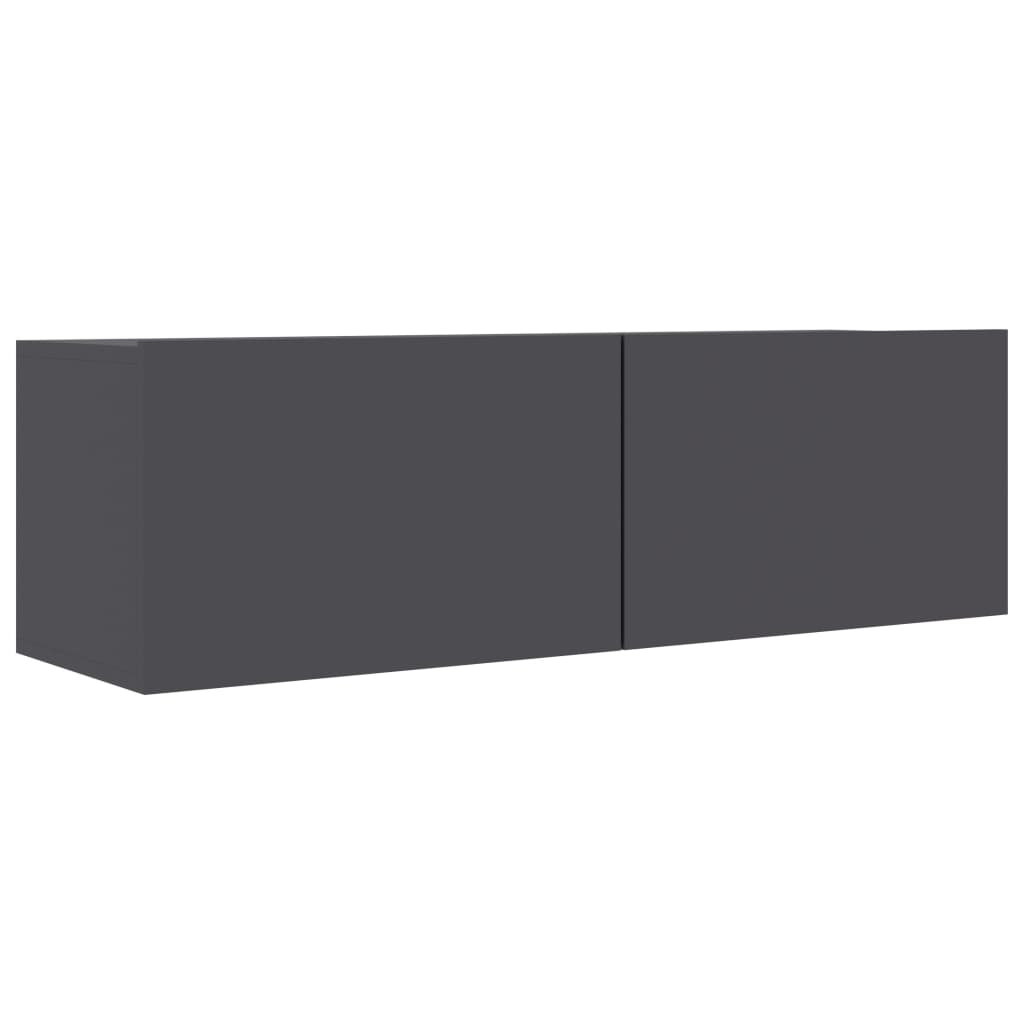 vidaXL TV-benk grå 100x30x30 cm sponplate