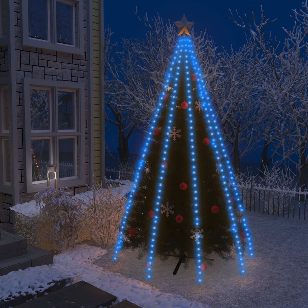 vidaXL Nettlys for juletre med 400 LED blå 400 cm
