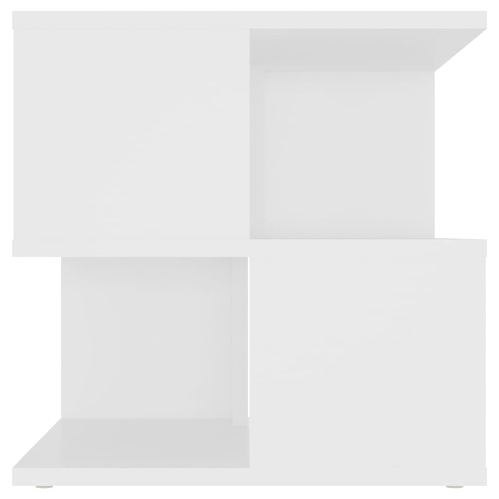 vidaXL Sidebord hvit 40x40x40 cm sponplate