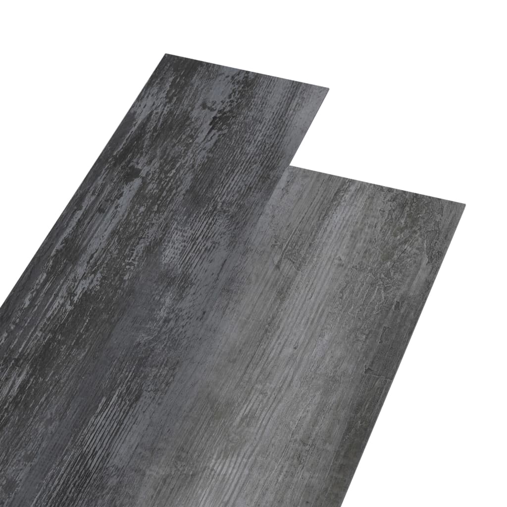 vidaXL Selvklebende PVC-gulvplanker 5,21 m² 2 mm skinnende grå