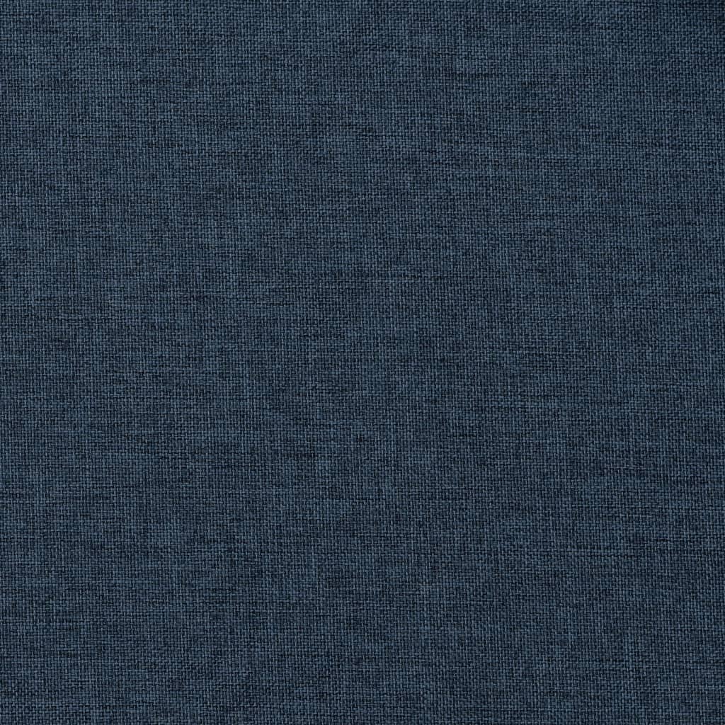vidaXL Lystette gardiner med kroker og lin-design 2 stk blå 140x225 cm