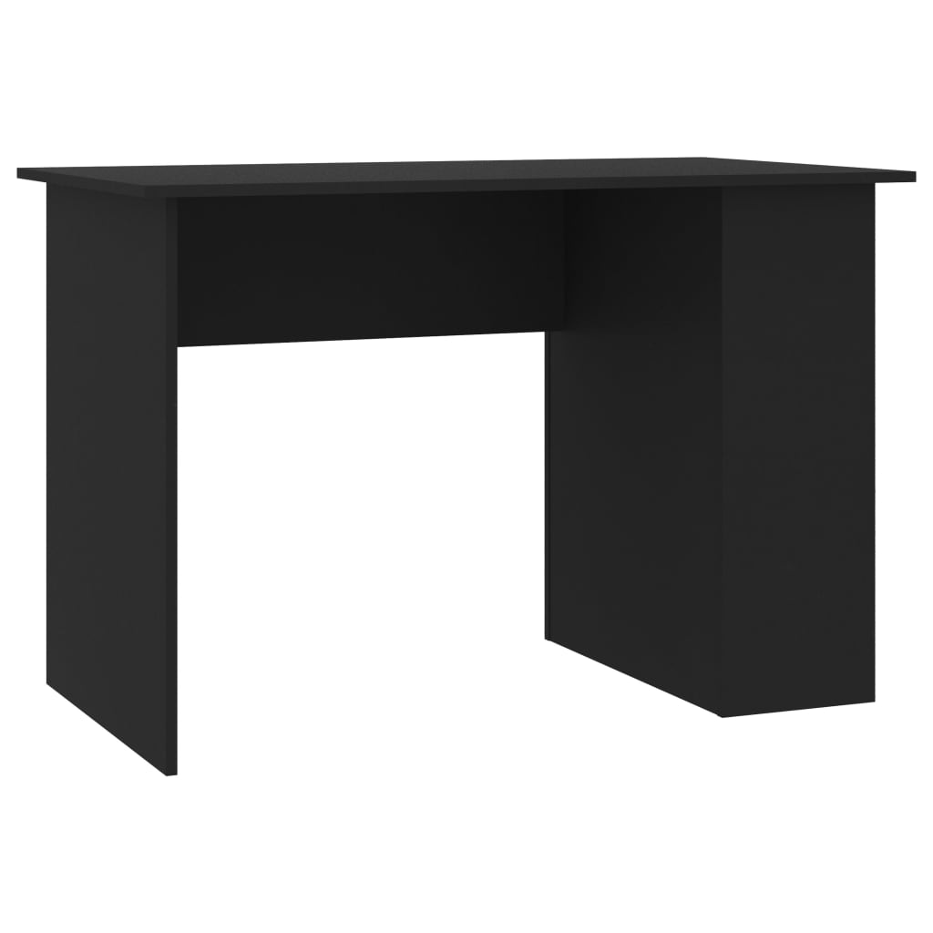 vidaXL Skrivebord svart 110x60x73 cm sponplate
