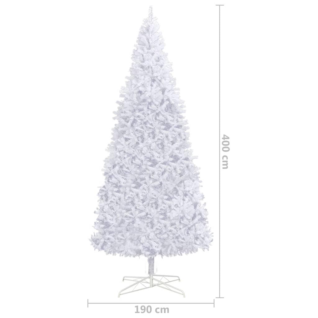 vidaXL Kunstig juletre med LED og kulesett 400 cm hvit