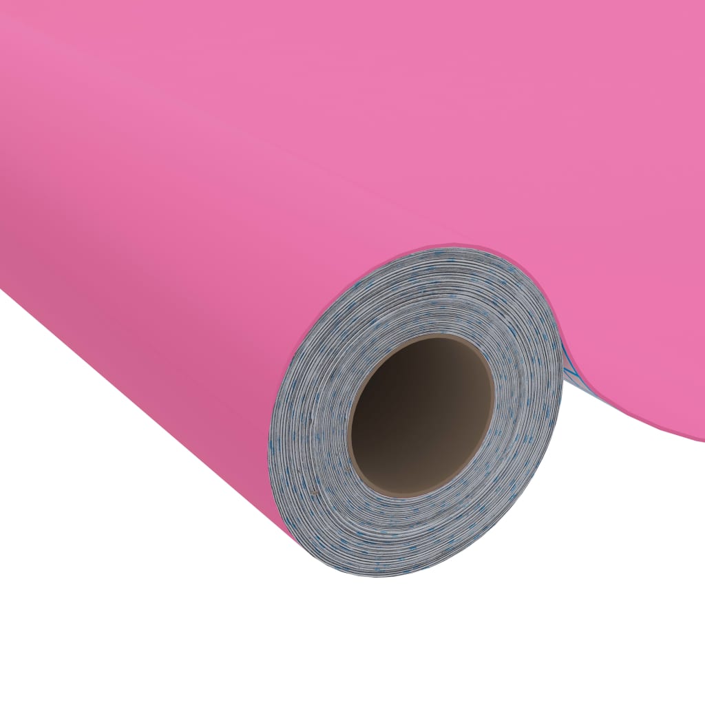 vidaXL Selvklebende folie til møbler høyglans rosa 500x90 cm PVC
