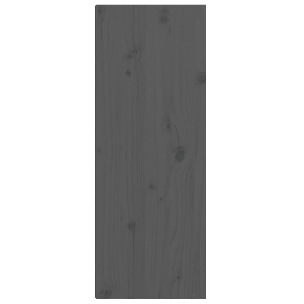 vidaXL Veggskap grå 30x30x80 cm heltre furu