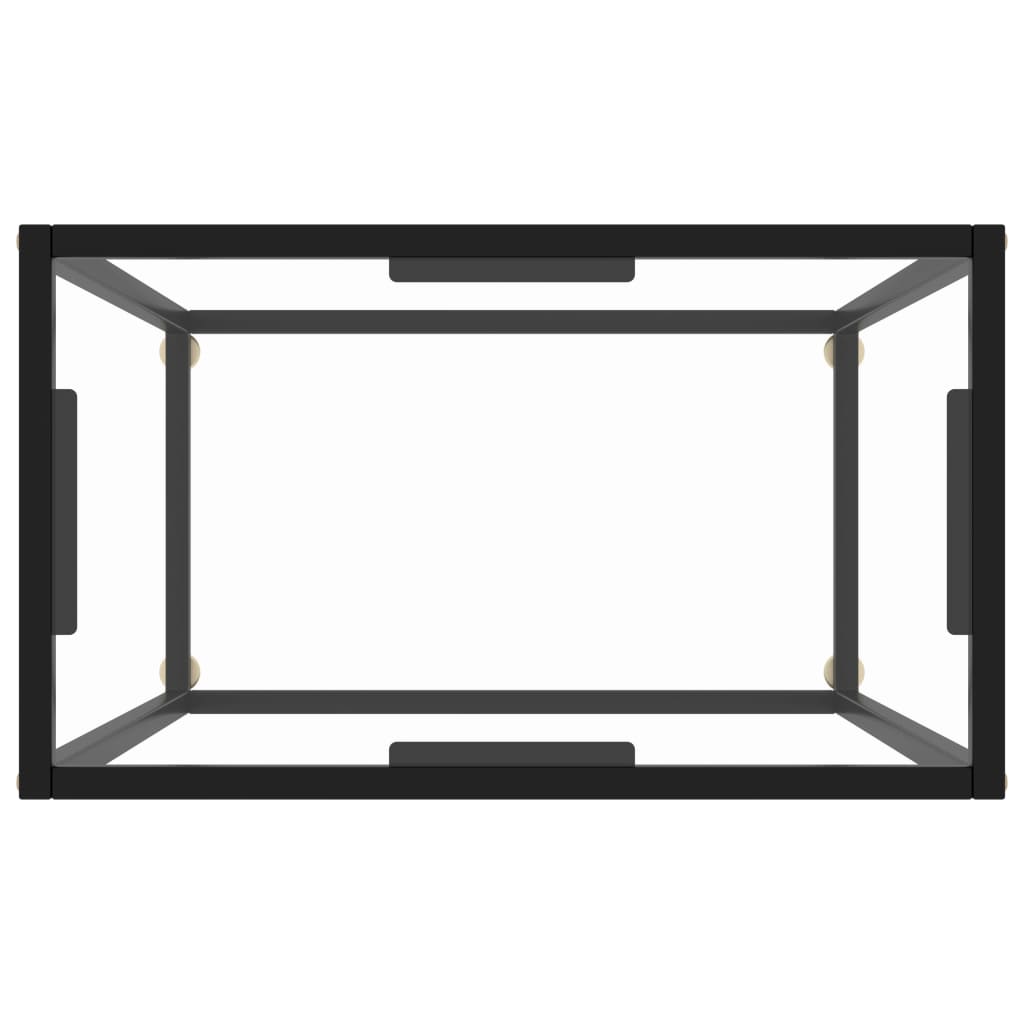 vidaXL Konsollbord gjennomsiktig 60x35x75 cm herdet glass