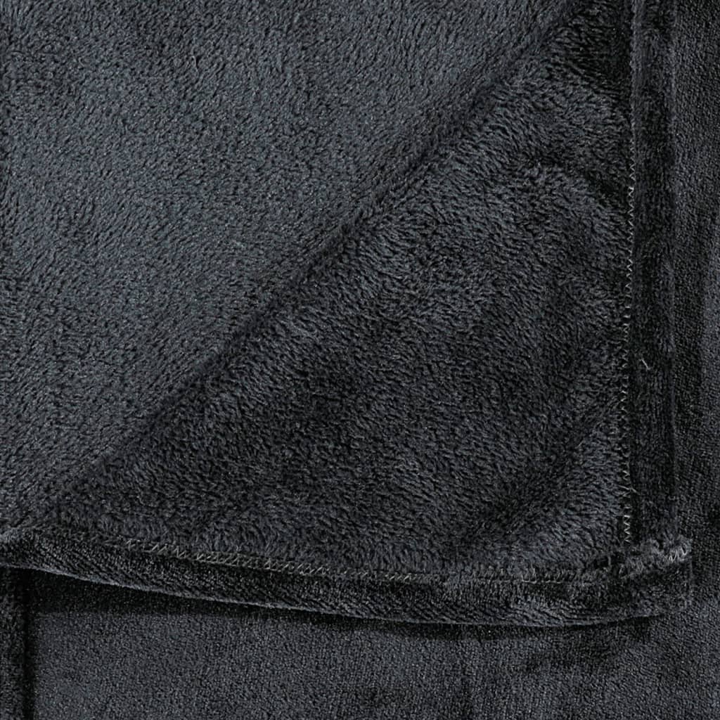vidaXL Teppe svart 130x170 cm polyester