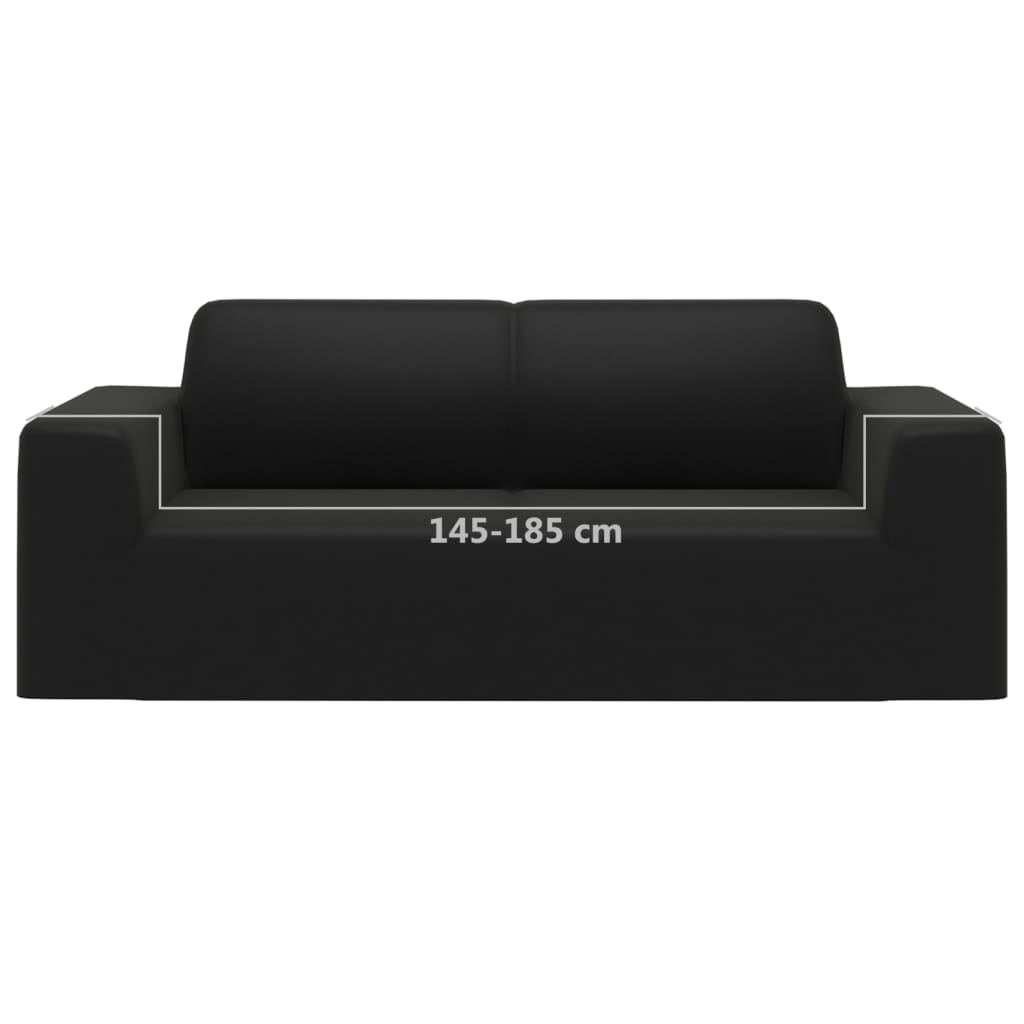 vidaXL 2-seters sofaovertrekk polyester svart
