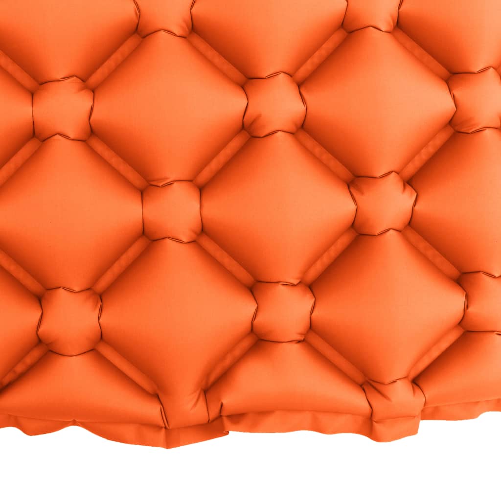 vidaXL Oppblåsbar luftmadrass 58x190 cm oransje