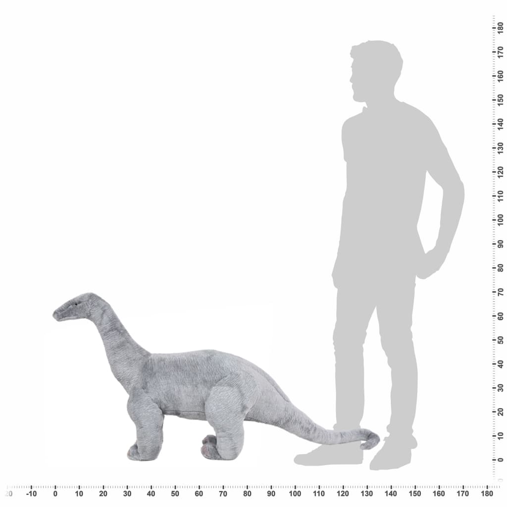 vidaXL Stående lekedinosaur brachiosaurus grå XXL