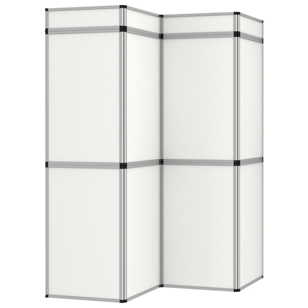 vidaXL Utstillingsvegg 12 paneler sammenleggbar 242x200 cm hvit