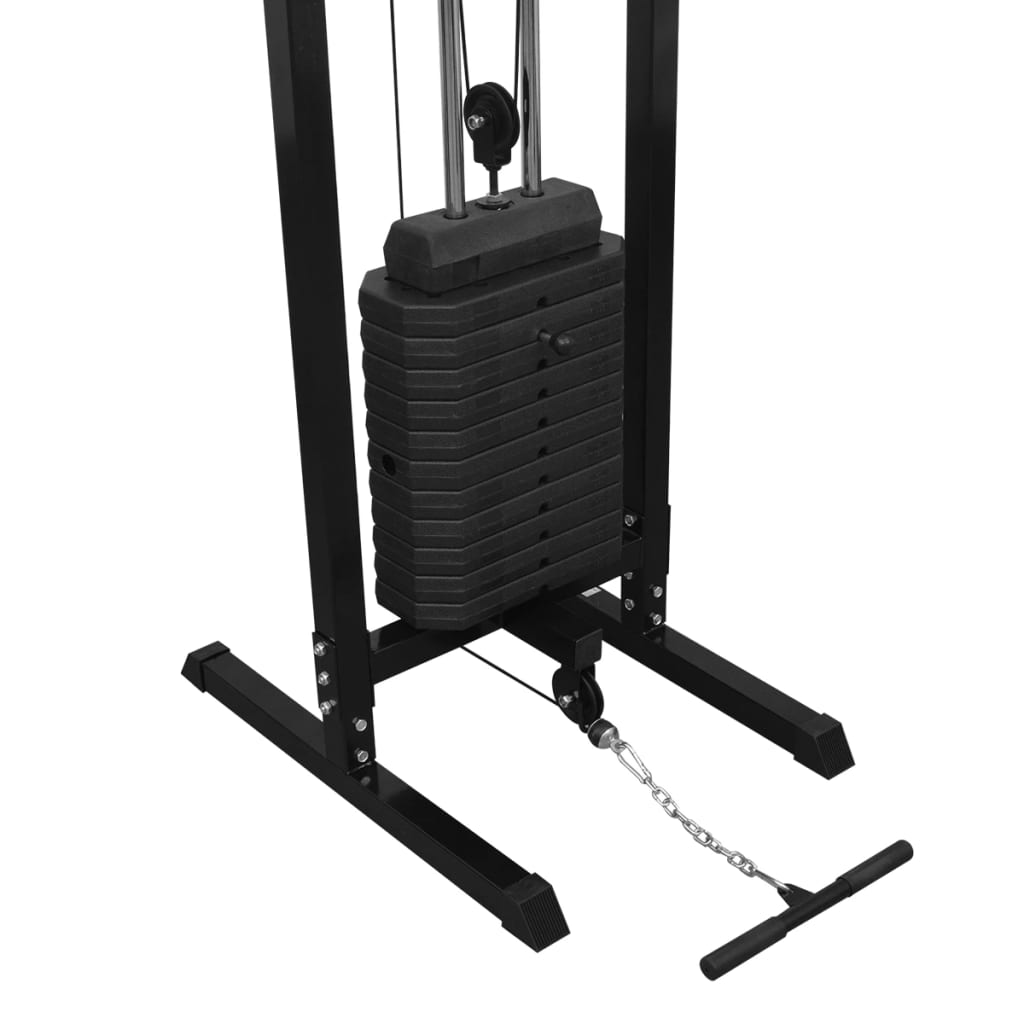 vidaXL Fitness kabelkryss treningsapparat 315 cm svart
