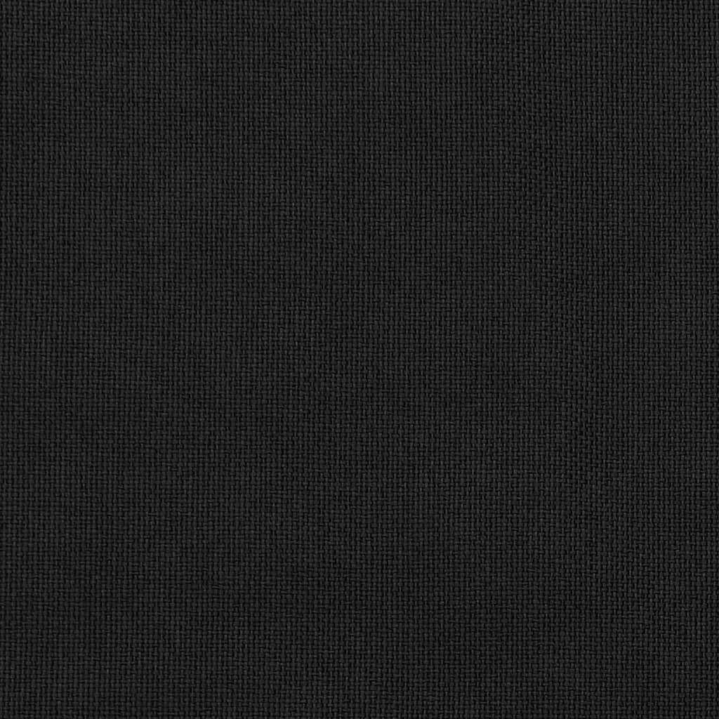 vidaXL Lystett gardin med maljer og lin-design svart 290x245 cm
