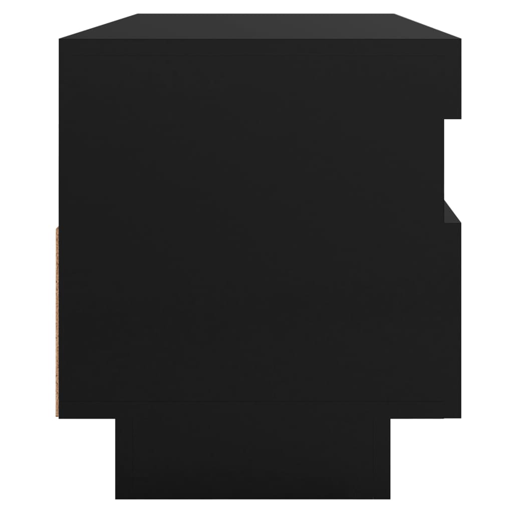 vidaXL TV-benk med LED-lys svart 100x35x40 cm