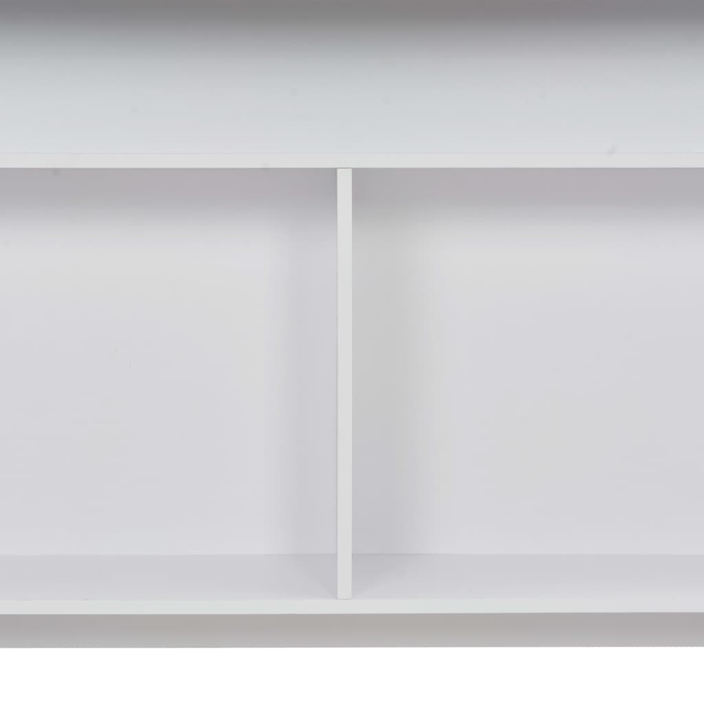 vidaXL Barbord med 2 bordplater 130x40x120 cm hvit