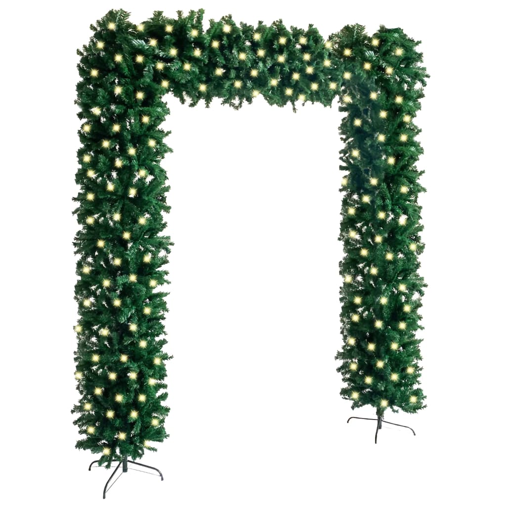 vidaXL Julebue med LED 240 cm grønn