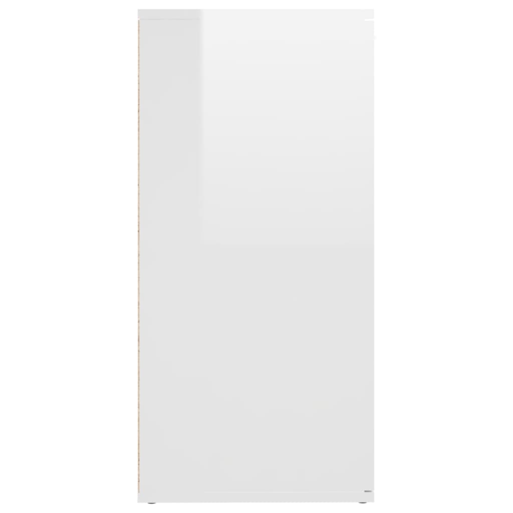 vidaXL Skjenk høyglans hvit 160x36x75 cm sponplate