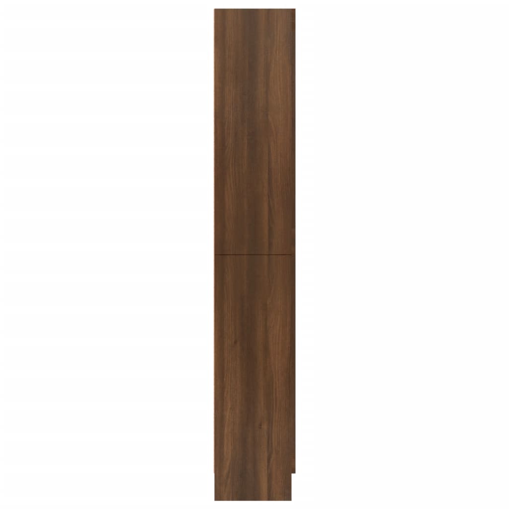 vidaXL Vitrineskap brun eik 82,5x30,5x185,5 cm konstruert tre