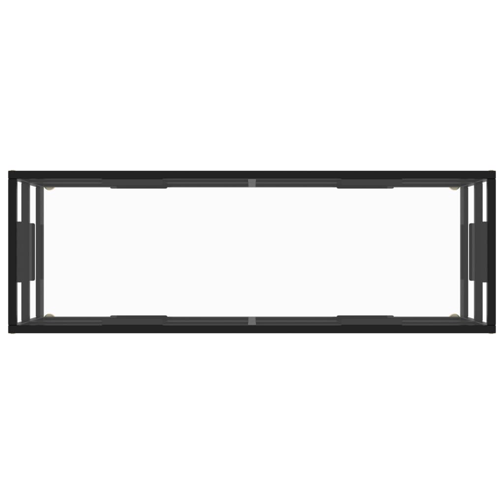 vidaXL TV-benk svart med svart herdet glass 120x40x40 cm