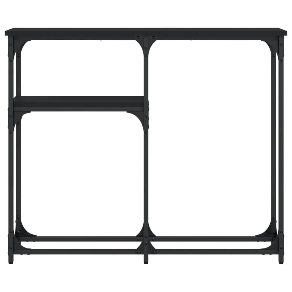vidaXL Konsollbord svart 90x22,5x75 cm konstruert tre